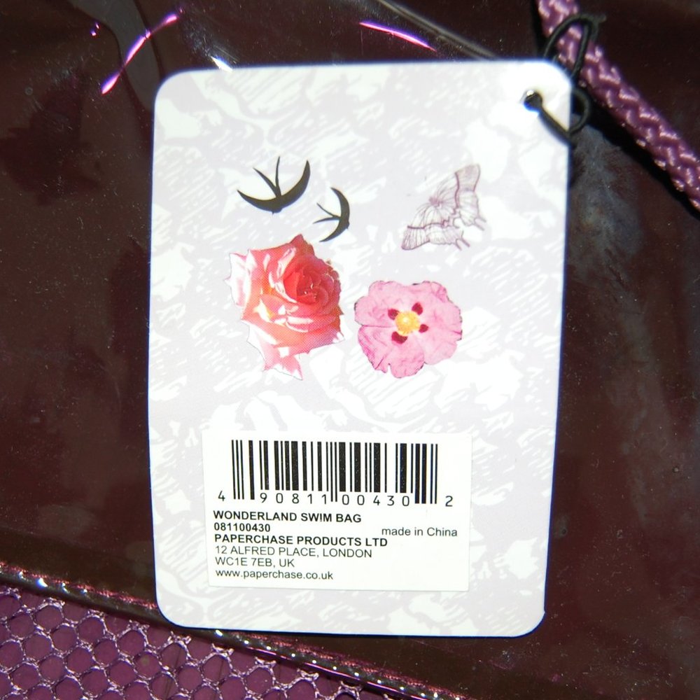 Paperchase Wonderland 2013, Back to School Purple Backpack, 12" Wide x 17" Tall - Picture 5 of 10